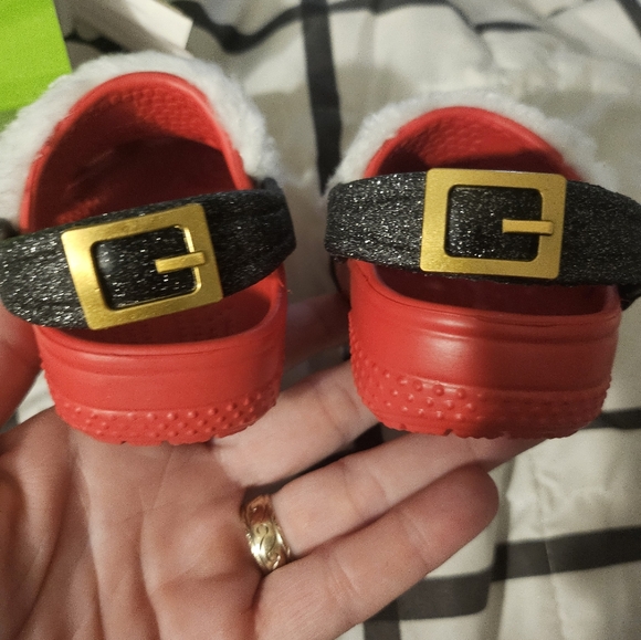 Crocs little Santa Classic Lined Clog infant Child size c2/3 Red christmas‎ croc - Picture 3 of 9